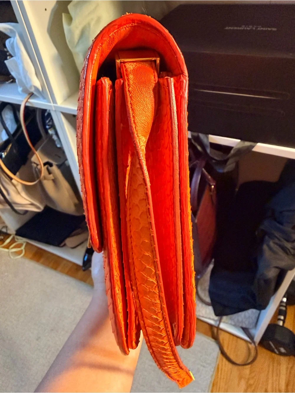 Celine Classic Python Snakeskin Orange